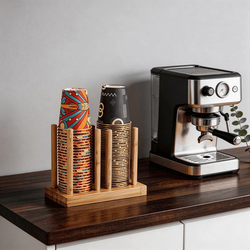 Disposable Cup Organizer For Single Cup Storage Sleek Countertop Holder For Paper And Plastic Cups Great For Home Office Coffee Shop Or Events Keeps Cups Clean And Accessible - Image 4