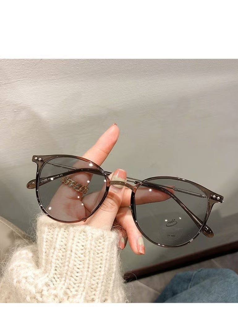 QZ Anti-Blue Light Computer Reading Lenses/Magnifying Glasses - Soft And Lightweight - Three-Stage Color Change - Suitable For Both Men And Women - More Suitable For Office Workers - Image 1