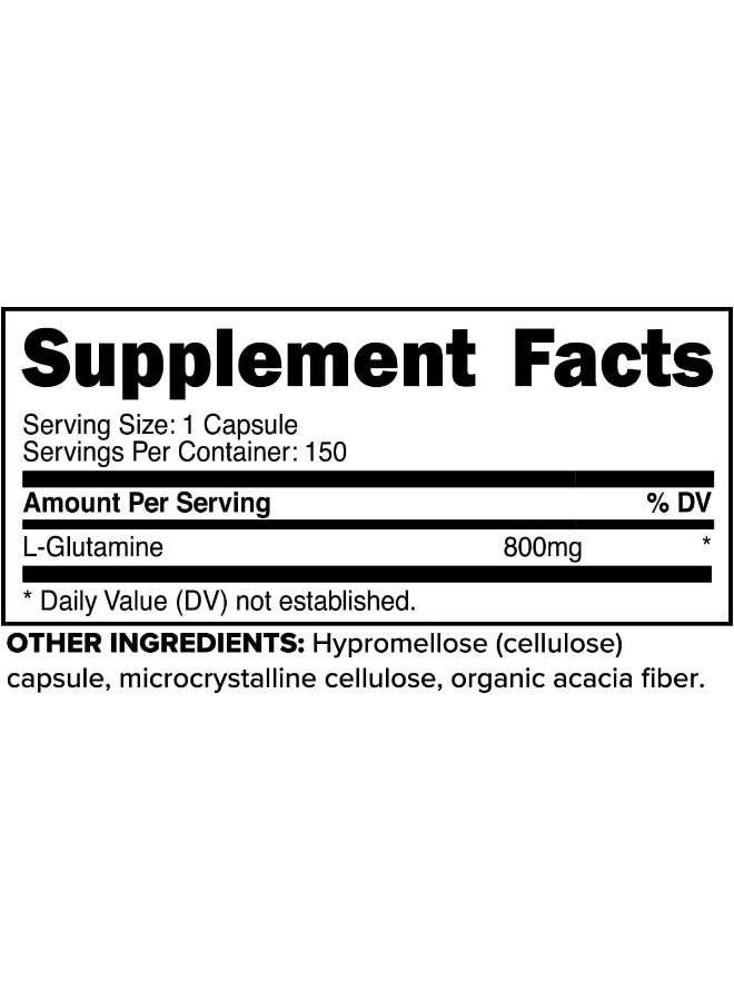 Primaforce L-Glutamine, 800mg (150 Capsules) - Image 2