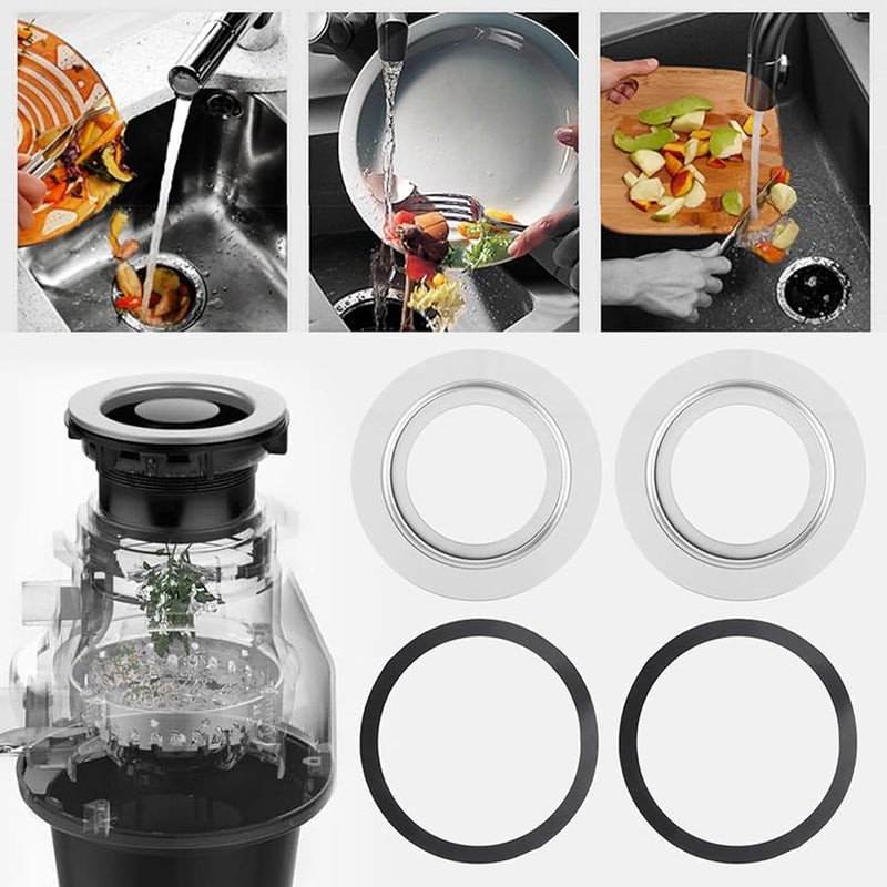 Fdit 180mm إلى 114mm مجموعة محول التخلص من القمامة مع حشية السيليكون لـ GE WasteKing - Image 4