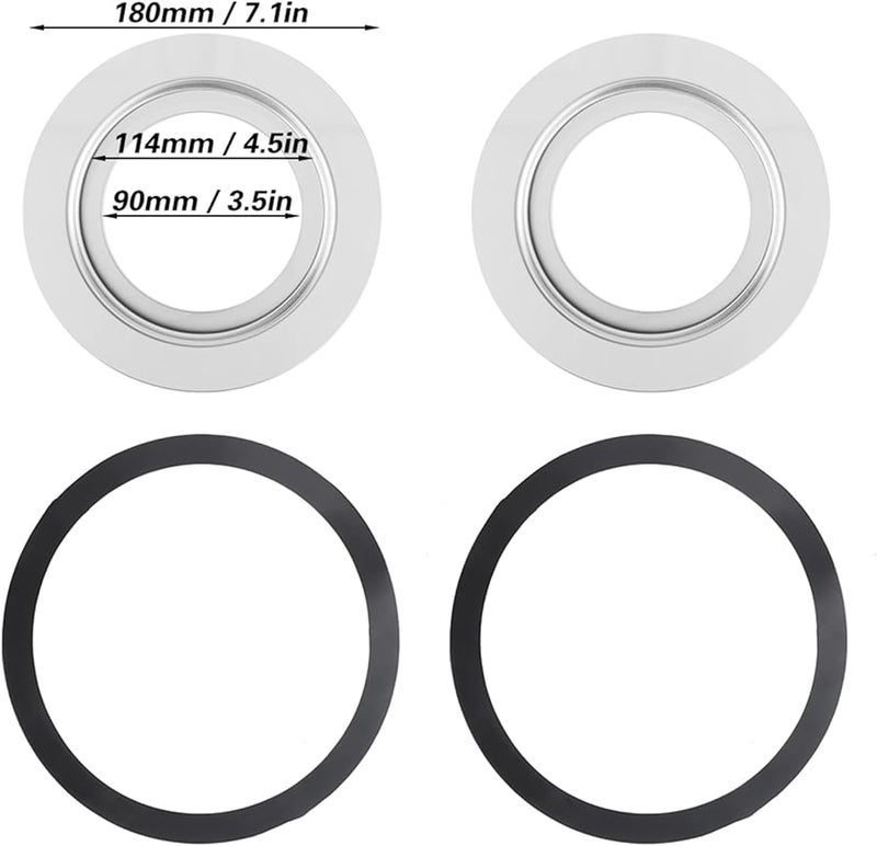 Fdit 180mm إلى 114mm مجموعة محول التخلص من القمامة مع حشية السيليكون لـ GE WasteKing - Image 3