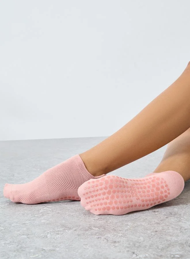 ستايلي اكتيف جوارب يوغا مبطنة بقاعدة سيليكون