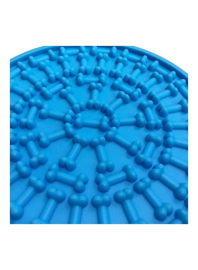 NIBEMINENT Silicone Slow Feeder Dog Treat Dispensing Mat Blue 5.90 x 5.90inch - Image 4