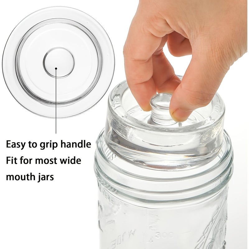 9 Pcs Set Of Fermentation Glass Weights With Easy Grip Handles Suitable For Wide Mouth Mason Jars Fermentation Kit Sauerkraut - Image 2
