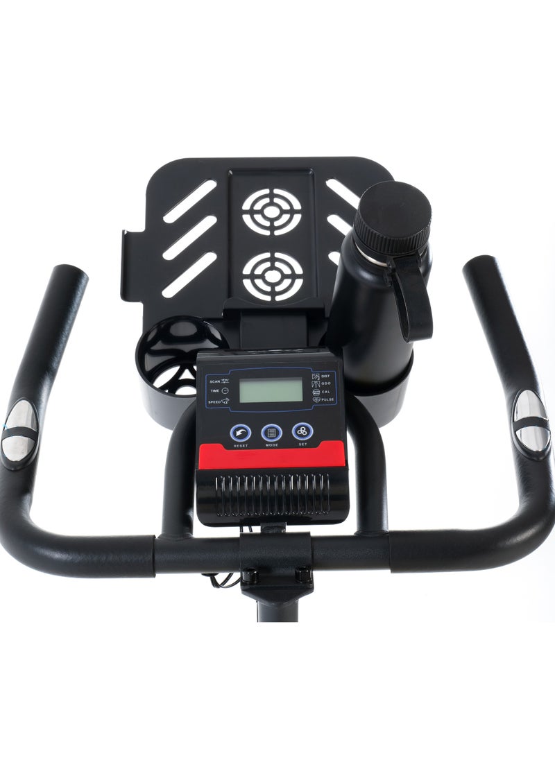 H PRO ENDURANCE Pro Magnetic Resistance Indoor Cycling Bike| Belt Drive Stationary Bike| With Lcd Monitor ＆ Comfortable Seat Cushion| Exercise Bike For Home Cardio Workout|6 Kg Flywheel  - Image 3