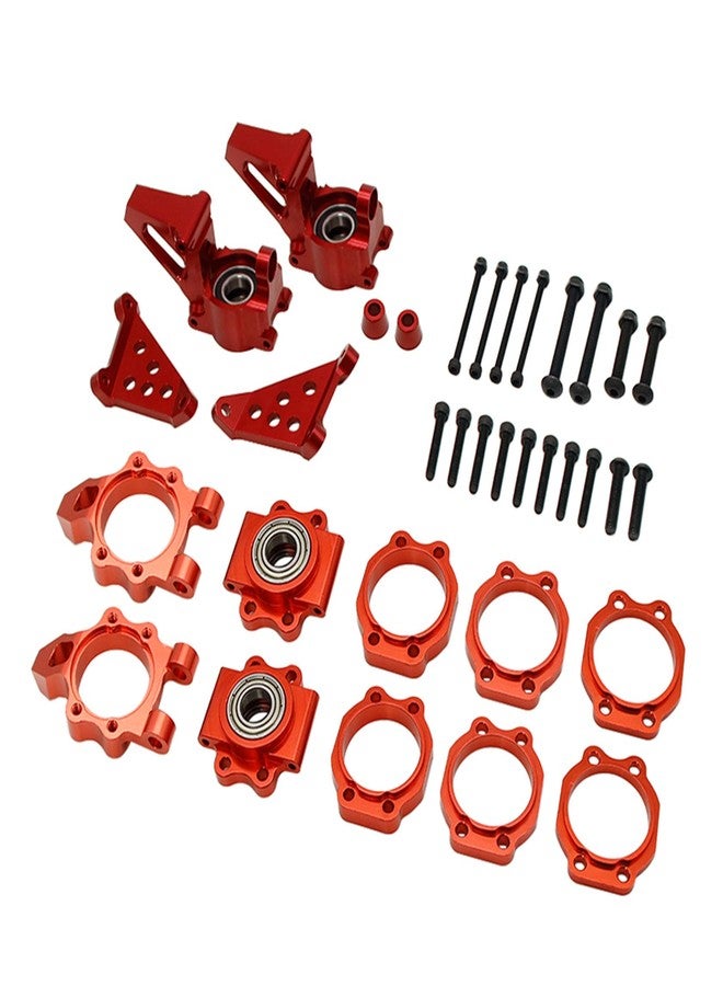 FLMLF مجموعة حامل محور العجلة الأمامية والخلفية المصنوعة من سبائك الألومنيوم بتقنية CNC من FLMLF لسيارات التحكم عن بعد بمقياس 1/5 من طرازات HPI وROFUN وROVAN وKM Baja 5B و5T و5SC - Image 1