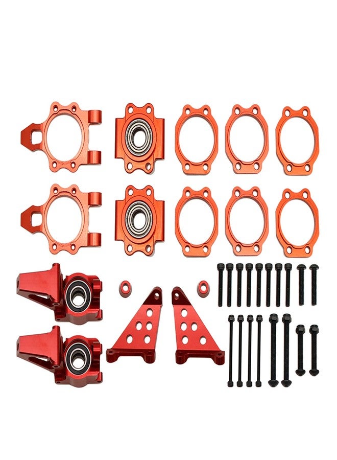 FLMLF مجموعة حامل محور العجلة الأمامية والخلفية المصنوعة من سبائك الألومنيوم بتقنية CNC من FLMLF لسيارات التحكم عن بعد بمقياس 1/5 من طرازات HPI وROFUN وROVAN وKM Baja 5B و5T و5SC - Image 3