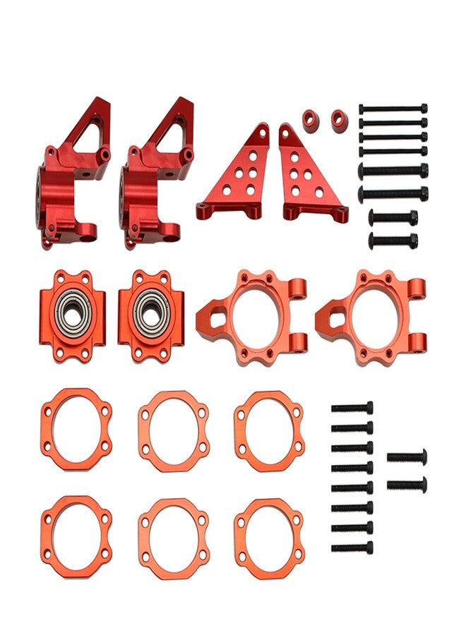 FLMLF مجموعة حامل محور العجلة الأمامية والخلفية المصنوعة من سبائك الألومنيوم بتقنية CNC من FLMLF لسيارات التحكم عن بعد بمقياس 1/5 من طرازات HPI وROFUN وROVAN وKM Baja 5B و5T و5SC - Image 2