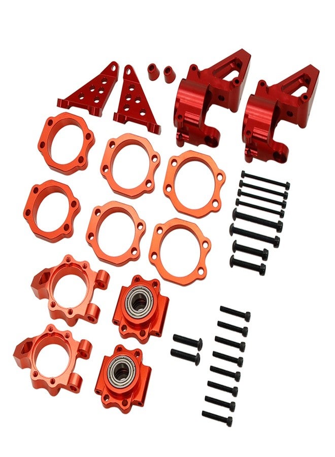 FLMLF مجموعة حامل محور العجلة الأمامية والخلفية المصنوعة من سبائك الألومنيوم بتقنية CNC من FLMLF لسيارات التحكم عن بعد بمقياس 1/5 من طرازات HPI وROFUN وROVAN وKM Baja 5B و5T و5SC - Image 4