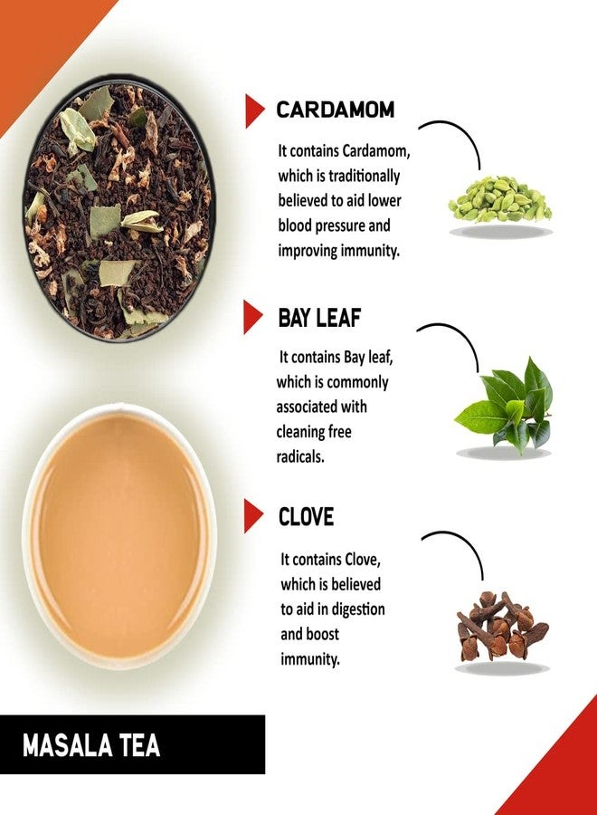 Just Vedic TEACURRY Masala Chai Tin Can (100 Grams) - Supports Digestion, Energy & Immunity | Premium Masala Chai with Ginger, Cardamom, Clove & Cinnamon | Natural Spiced Tea - Image 3