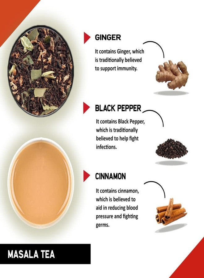 Just Vedic TEACURRY Masala Chai Tin Can (100 Grams) - Supports Digestion, Energy & Immunity | Premium Masala Chai with Ginger, Cardamom, Clove & Cinnamon | Natural Spiced Tea - Image 2