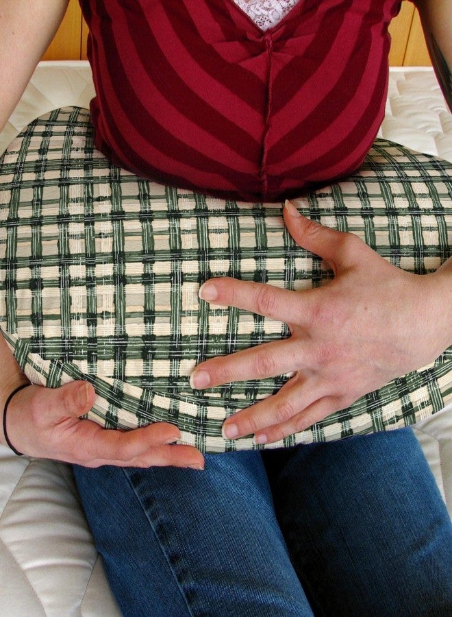 ZoUbqchY Watercolor Green Tartan Baby Nursing Pillow Covers for Boy Girl Vintage Green Plaids Nursing Pillowcase for Breastfeeding Pillows Checkered Soft Stretchy Slipcovers for Newborn Infant - Image 3
