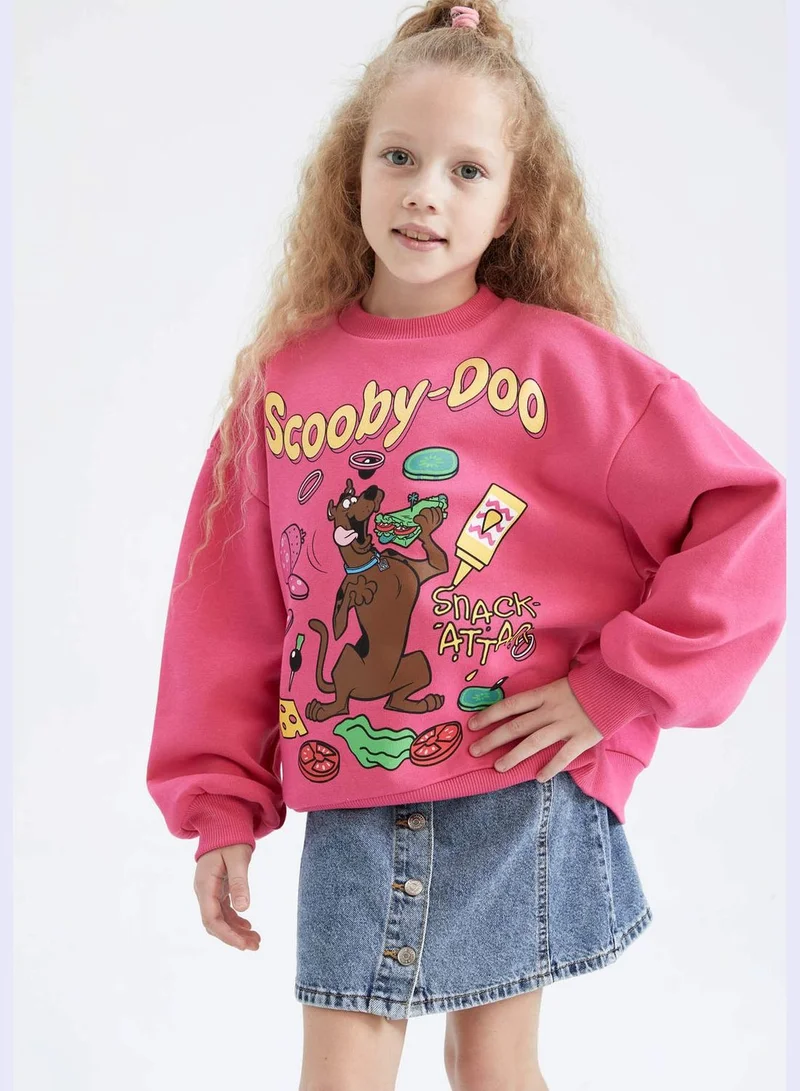 DeFacto Girl Scooby Doo Licenced Oversize Fit Crew Neck Long Sleeve Knitted Sweatshirt