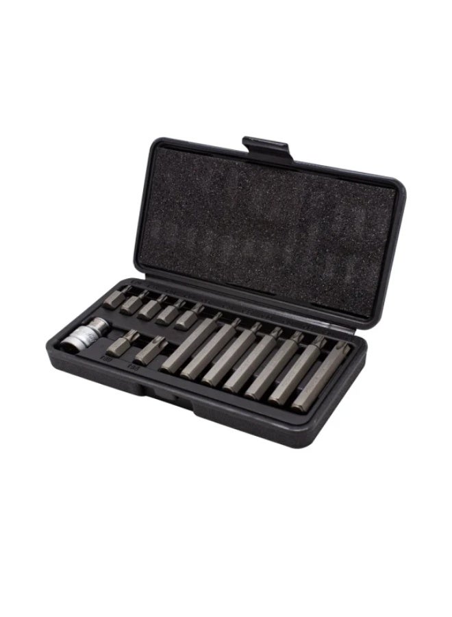FORSAGE Set of bits torx with bit holder, 15pcs 1/2"(l: 30/75mm; t20, t25, t30, t40, t45, t50, t55), in a me - Image 1