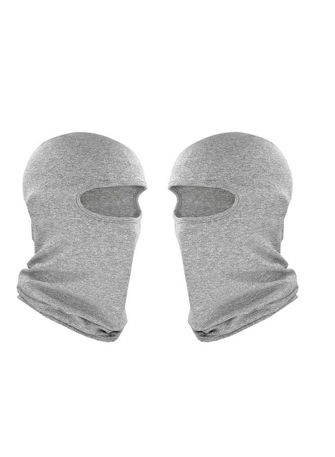PrimeBox Full Cover Face Mask Cotton Fabric Bike Riding Washable Dust Protection Balaclava for Men Women Neck Gaiter Helmet Liner Pack of 2 Rider Accessories (Grey) - Image 1