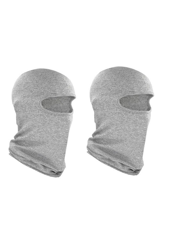 PrimeBox Full Cover Face Mask Cotton Fabric Bike Riding Washable Dust Protection Balaclava for Men Women Neck Gaiter Helmet Liner Pack of 2 Rider Accessories (Grey) - Image 2