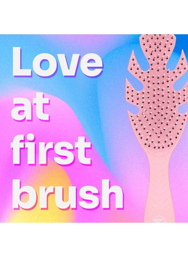 Wet Brush فرشاة فك تشابك الشعر الخضراء، وردي - فرشاة فك تشابك الشعر - شعيرات IntelliFlex فائقة النعومة تنزلق عبر التشابكات وتفك العقد برفق مع تقليل الألم، وتقصف الأطراف، والتكسر - Image 3