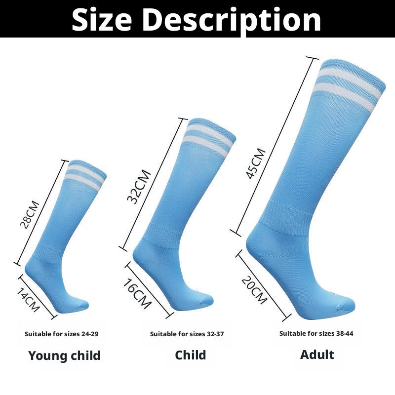 10 Pairs Kids Over-the-Knee Thin Breathable Soccer Socks for Boys & Girls, Multipack Football Sports Socks - Image 3
