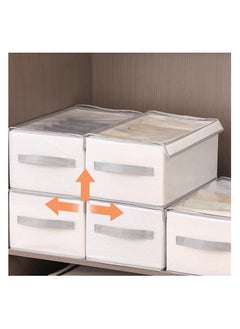 Generic Clothes and trousers organizer with transparent cover, foldable, 9 compartments - fabric (2 pieces)  - Image 2