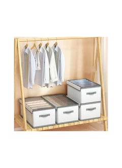 Generic Clothes and trousers organizer with transparent cover, foldable, 9 compartments - fabric (2 pieces)  - Image 3