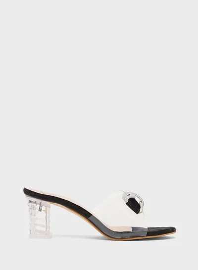 Pink Step High Heeled Sandal With Bow