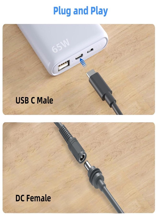 Jadebones 0.5M/1.6FT USB C Male to DC Female Power Cable Adapter for Starlink Mini, Work with 20V/65W+ Type-C PD Source - Image 4
