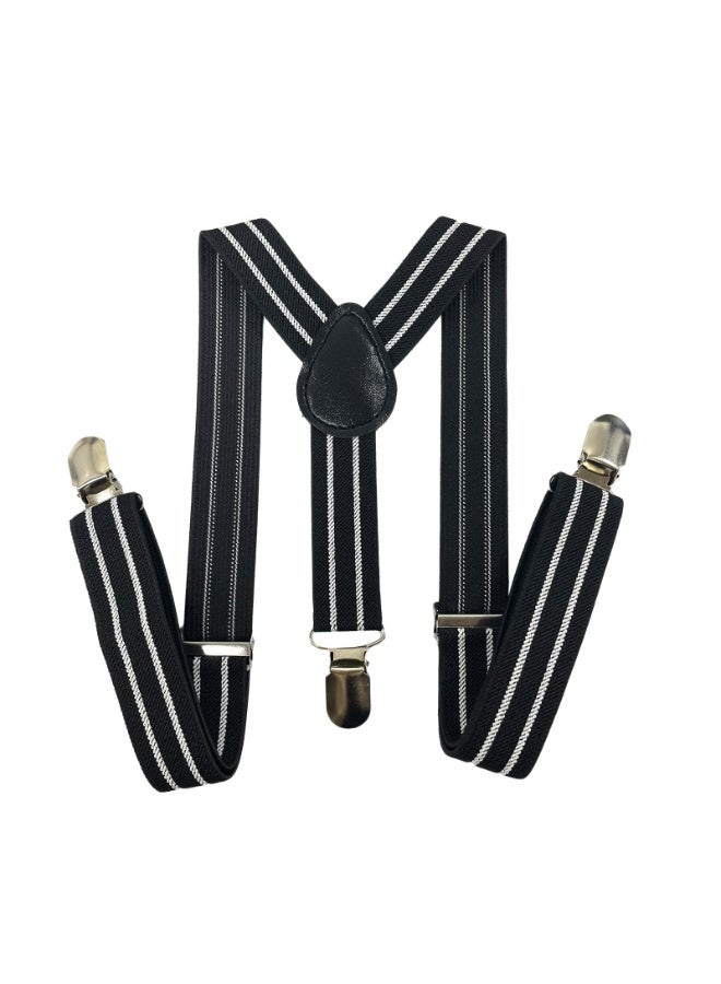 Adjustable Y Strong Clips Suspenders for Boys,Kids,Toddler,Girls,Infants and Baby（Black、White） - Image 1