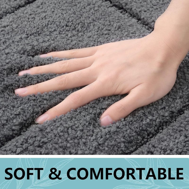 بجند سجاد حمام بوغاندا 44 "" × 24 "" سجاد حمام ميكروفيات ناعم وامتصاص للانزلاق. - Image 1