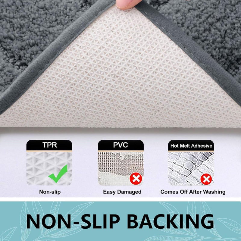 بجند سجاد حمام بوغاندا 44 "" × 24 "" سجاد حمام ميكروفيات ناعم وامتصاص للانزلاق. - Image 3