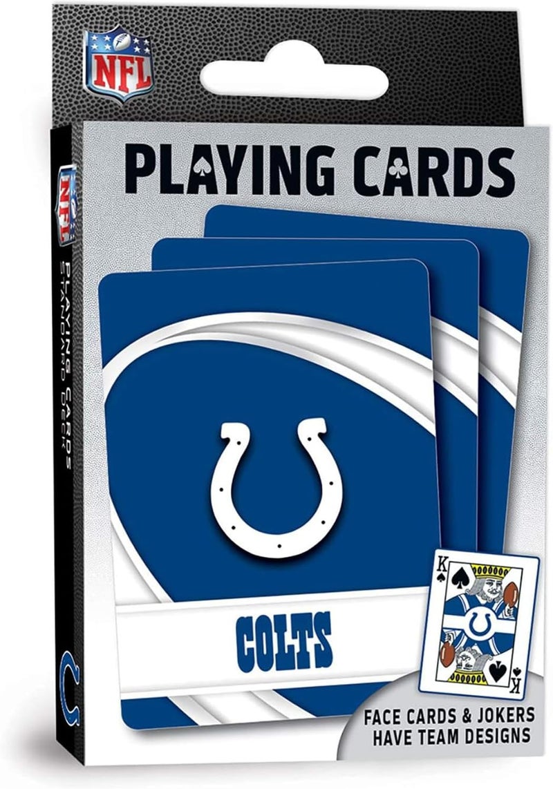 Master Pieces - NFL Playing Cards, Officially Licensed Indianapolis Colts Football Deck, Family Games for Adults and Kids, Standard Index - Image 1