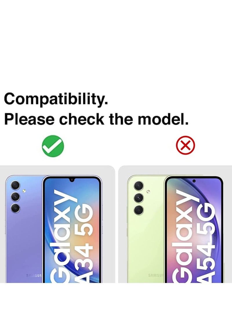 CATANES عبوة من قطعتين من واقي الشاشة لهاتف Samsung Galaxy A34 5G بتغطية كاملة من الزجاج المقاوم للخدش وبصمات الأصابع بدرجة صلابة 9H - Image 3