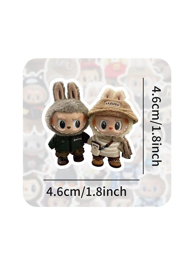 60Pcs LABUBU Stickers – Waterproof Cute Character Decals for Water Bottle, Phone, Notebook, Laptop – No Repeat  - Image 3