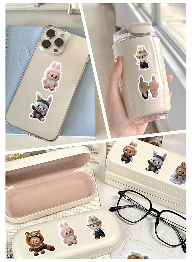 60Pcs LABUBU Stickers – Waterproof Cute Character Decals for Water Bottle, Phone, Notebook, Laptop – No Repeat  - Image 5