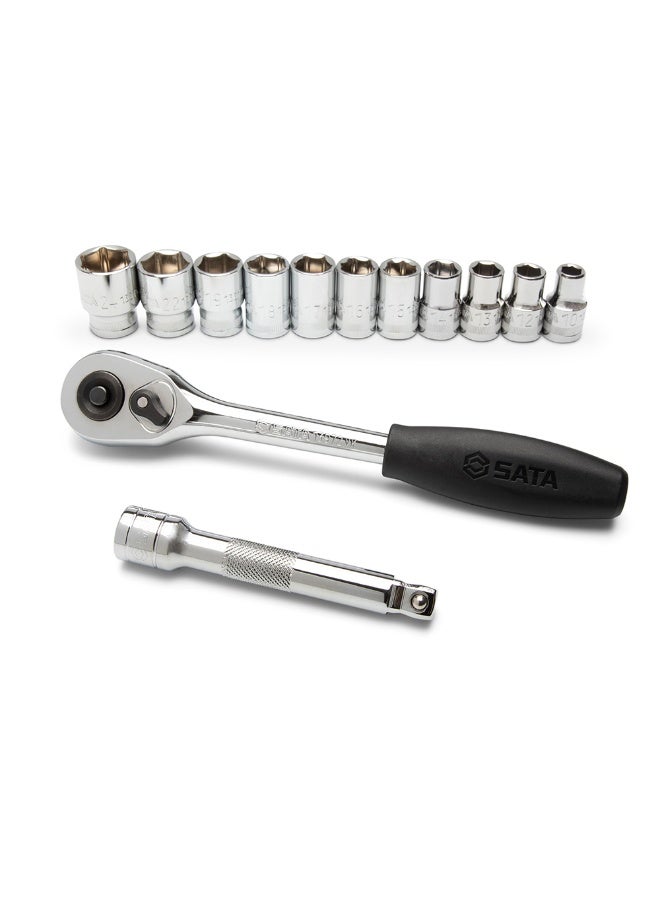 SATA ST09525G 13-Piece 1/2" Drive 6 Point Metric Socket Set - Image 2