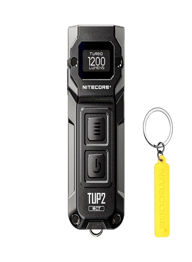 نايت كور مصباح يدوي صغير الحجم من نوع Nitecore TUP2 MCT EDC، بقوة 1200 لومن، مع سلسلة مفاتيح (أسود) - Image 1