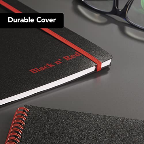 Black n' Red Business Notebooks, 3 Pack, Soft Cover, Twin Wire, 70 Sheets, 11" x 8-1/2", Black (400161060) - Image 4