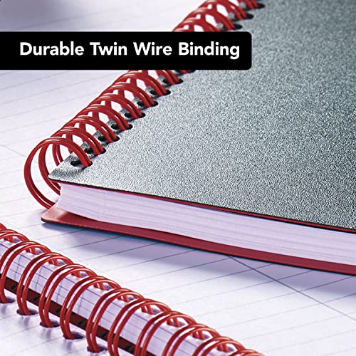 Black n' Red Business Notebooks, 3 Pack, Soft Cover, Twin Wire, 70 Sheets, 11" x 8-1/2", Black (400161060) - Image 5