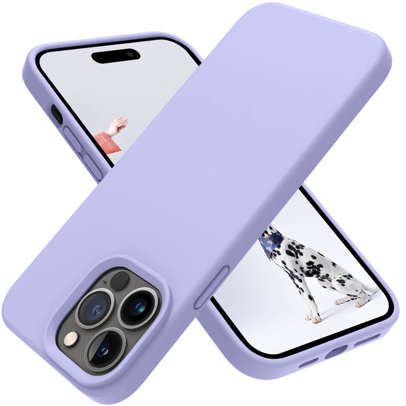 OTOFLY Designed for iPhone 14 Pro Max Case, Silicone Shockproof Slim Thin Phone Case for iPhone 14 Pro Max 6.7 inch (Light Purple) - Image 1
