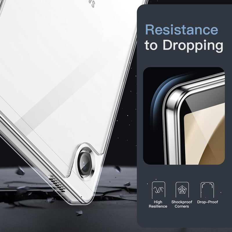 Jetech Clear Case For Samsung Galaxy Tab A9 8.7-Inch, Anti-Yellowing Transparent Shockproof Slim Tablet Cover With Hard Pc Back And Soft Tpu Bumper Clear - Image 5