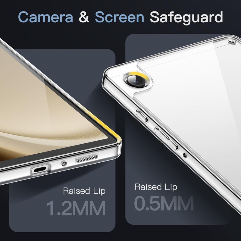 Jetech Clear Case For Samsung Galaxy Tab A9 8.7-Inch, Anti-Yellowing Transparent Shockproof Slim Tablet Cover With Hard Pc Back And Soft Tpu Bumper Clear - Image 4