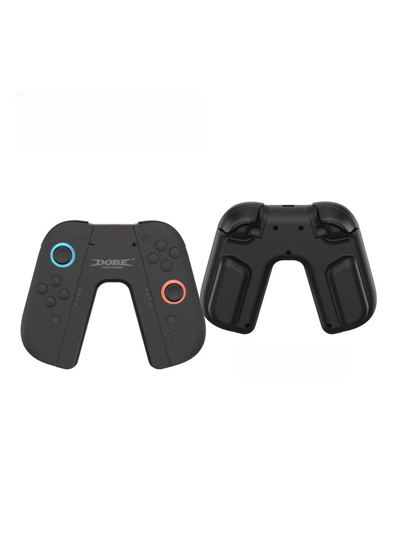 DOBE Charging Grip for Nintendo Switch 2 JoyCon, flat Design, with charging cable, black  - Image 2