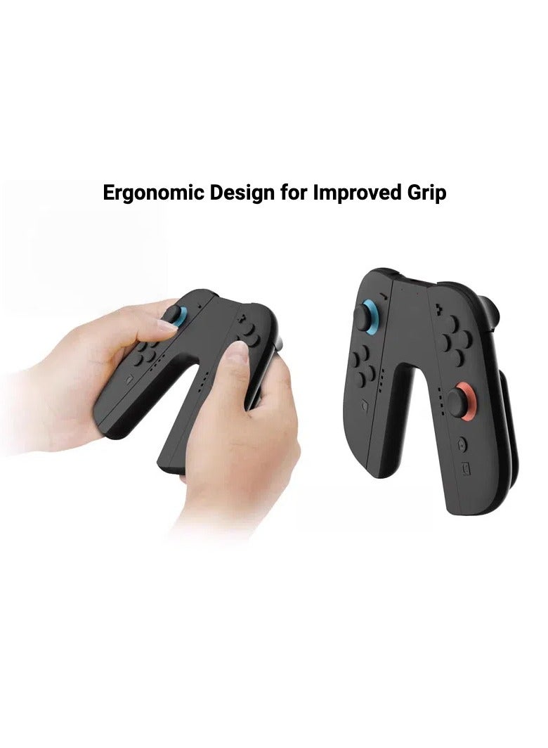 DOBE Charging Grip for Nintendo Switch 2 JoyCon, flat Design, with charging cable, black  - Image 4