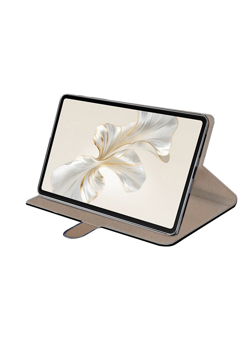 دبليو تيك غطاء حماية قلاب من جلد البولي يوريثان لهاتف Honor Pad 9 12.1 بوصة 2023 أزرق داكن - Image 4