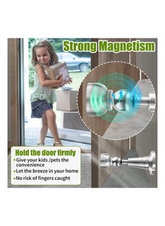 KASTWAVE Magnetic Door Stop, Soft Catch Magnetic Door Holder with Updated Hydraulic Shock Absorber, Stainless Steel, Heavy Duty Magnetic Door Stopper Floor Wall Mounted Outdoor Doorstop, Keep Door Open  - Image 3