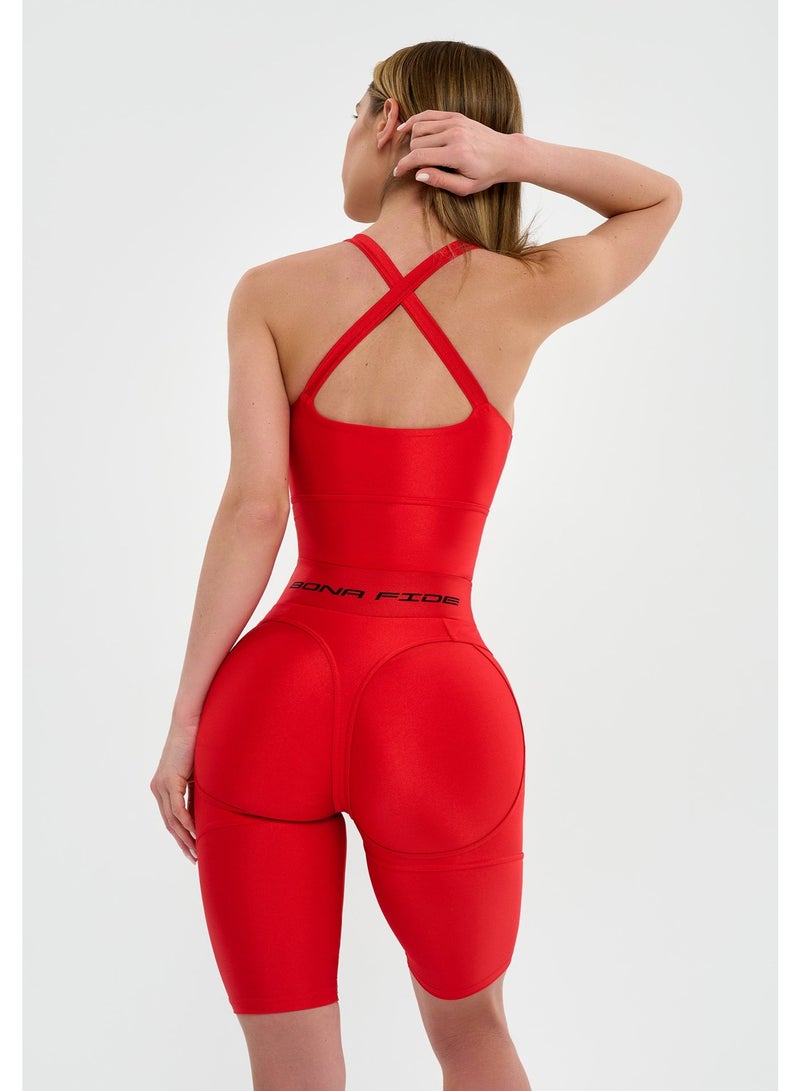 بونا فيدي شورت بايكر نسائي بخصر عالي من Bona Fide – شورت رياضي بتصميم تحديد القوام للجيم والتمارين - Image 3