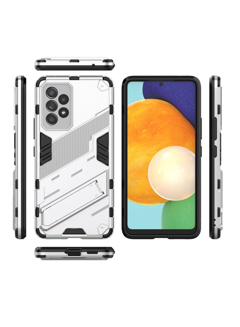 Punk Armor 2 in 1 PC Tpu Shockproof Phone Case with Invisible Holder For Samsung Galaxy A53 (white) - Image 1