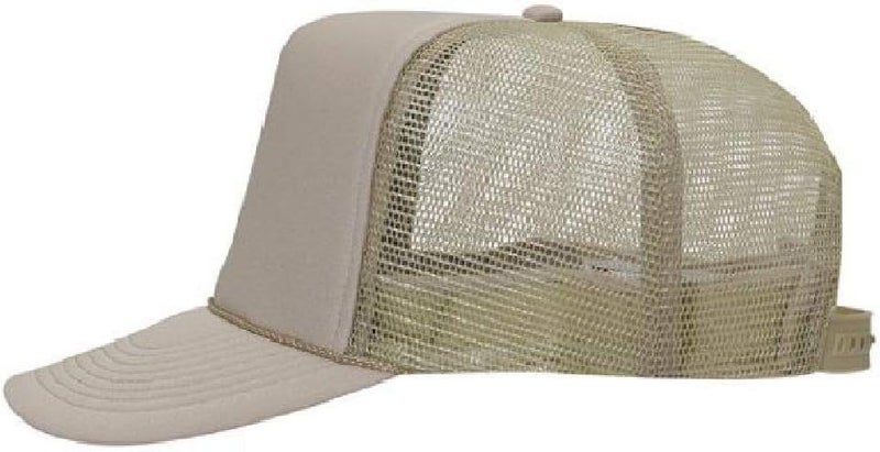 OTTO Polyester Foam Front 5 Panel High Crown Mesh Back Trucker Hat - Image 5