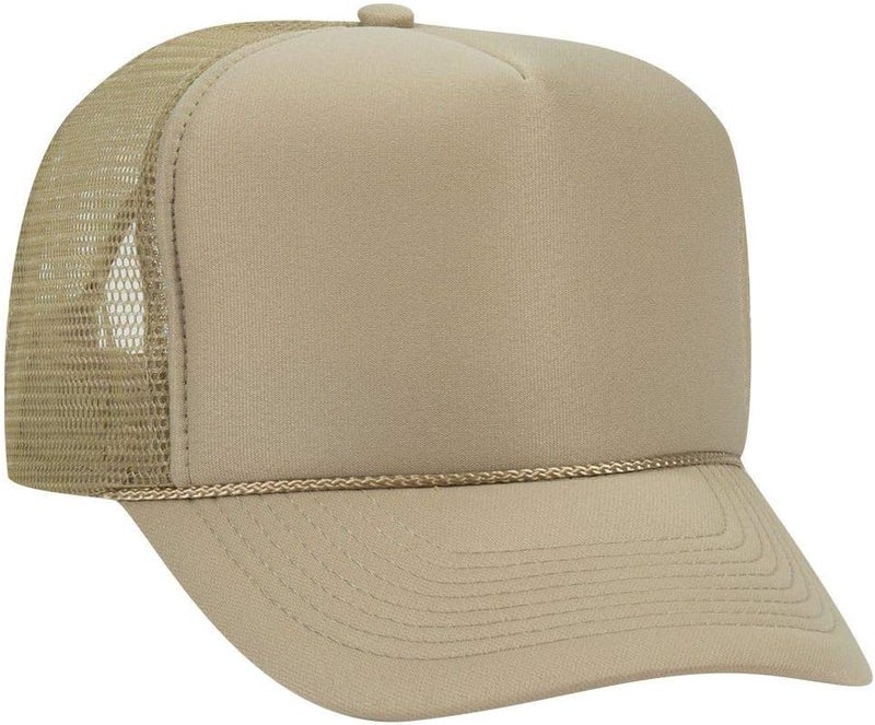 OTTO Polyester Foam Front 5 Panel High Crown Mesh Back Trucker Hat - Image 1