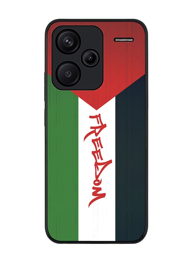 Stylizedd Rugged Black Edge Case for Xiaomi Redmi Note 13 Pro Plus, Slim fit Soft Case Flexible Rubber Edges Anti Drop TPU Gel Thin Cover -  Freedom - Image 1