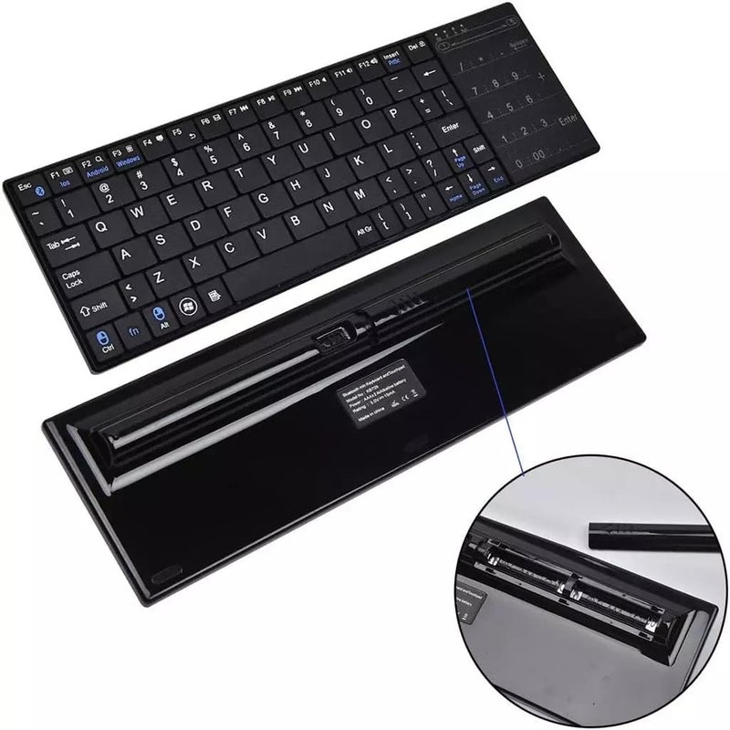 Bluetooth Mini Keyboard with Touchpad - Wireless Portable for Android, iOS, Windows PC Tablet - Image 3